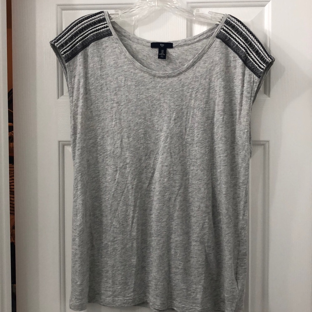 Gap gray shirt with sleeve details